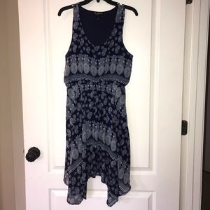 NWOT Delirious Los Angeles blue white dress